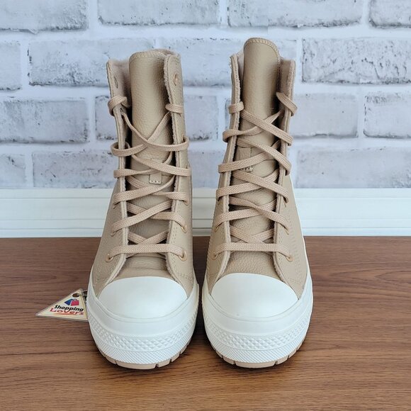 Converse Chuck 70 De Luxe Weatherized Leather Sz 9.5 Men Shoes Boots A12345C Tan - Picture 3 of 12